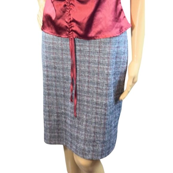 (5 for $25) Nine West Glen Plaid Midi Skirt Size XS - Picture 1 of 6